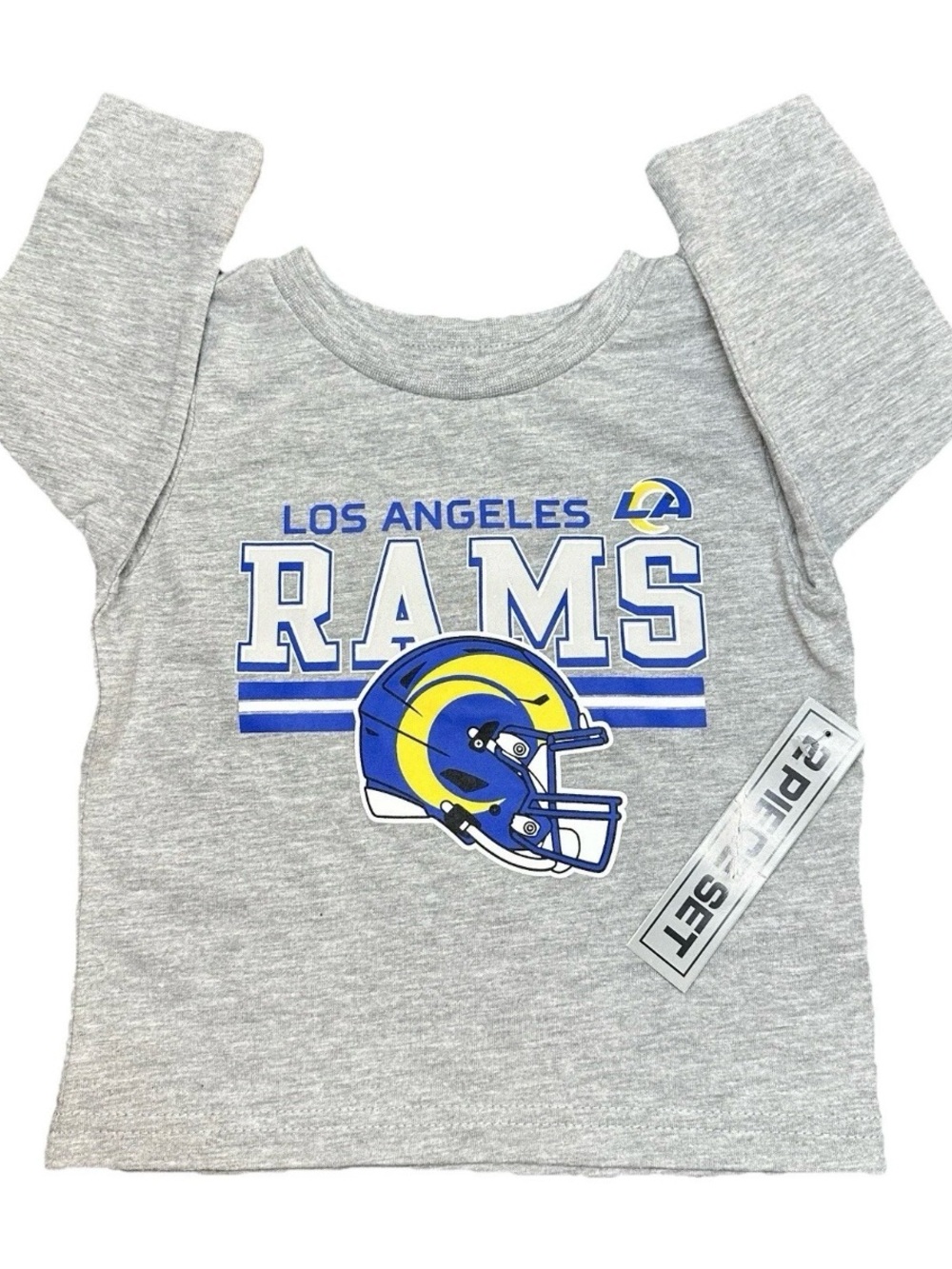NFL Team Apparel Los Angeles Rams Athletic Gray Long Sleeve Shirt Size 12M